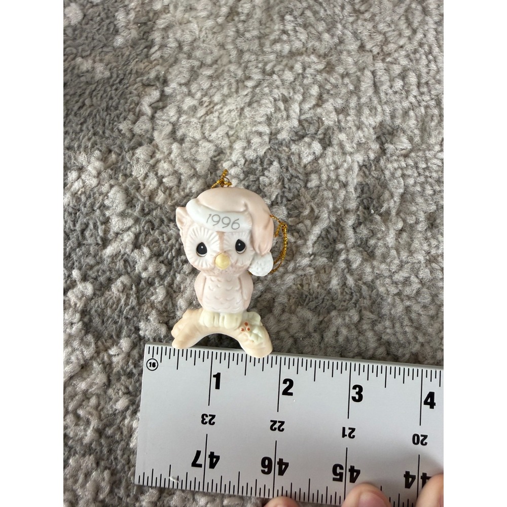 Vintage 1996 Precious Moments Owl Be Home For Christmas Ornament Enesco 128708 - Picture 15 of 16